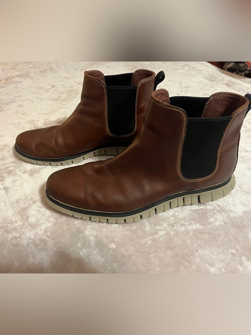 Cole Haan Brown Leather  Zero Grand Chukka Boots